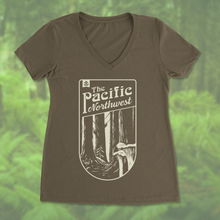 Load image into Gallery viewer, Pacific Northwest Mushy T-Shirt - Women&#39;s V Neck (Pre-Order)