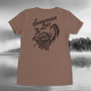 Shawnigan Lake Turkey Ladies V-Neck T-Shirt