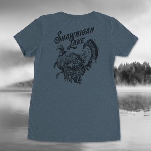 Shawnigan Lake Turkey Ladies V-Neck T-Shirt