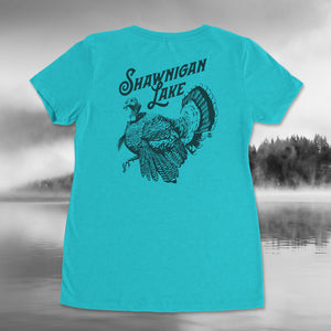 Shawnigan Lake Turkey Ladies V-Neck T-Shirt